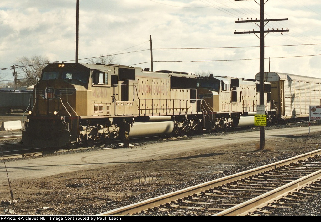 Vehicle train departs the yard